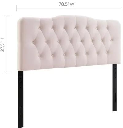 Annabel King Diamond Tufted Performance Velvet Headboard