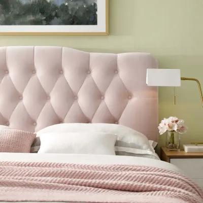 Annabel King Diamond Tufted Performance Velvet Headboard