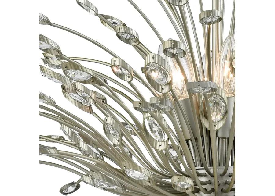 Mullica 28" Wide 6-Light Chandelier - Aged Silver