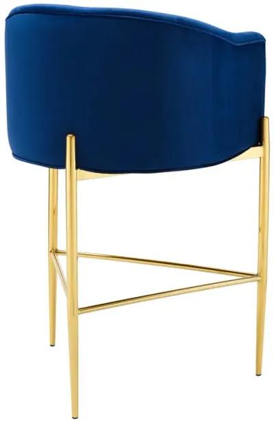 Savour Tufted Performance Velvet Bar Stool