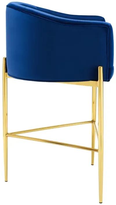 Savour Tufted Performance Velvet Bar Stool