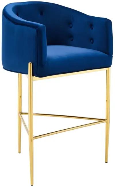 Savour Tufted Performance Velvet Bar Stool