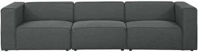 Mingle 3 Piece Upholstered Fabric Sectional Sofa Set