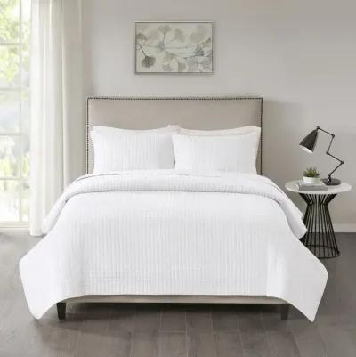 510 Design Otto White 3 Piece Reversible Full/Queen Quilt Set