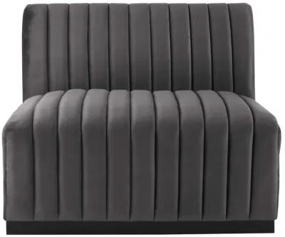 Conjure Channel Tufted Performance Velvet Armless Chair