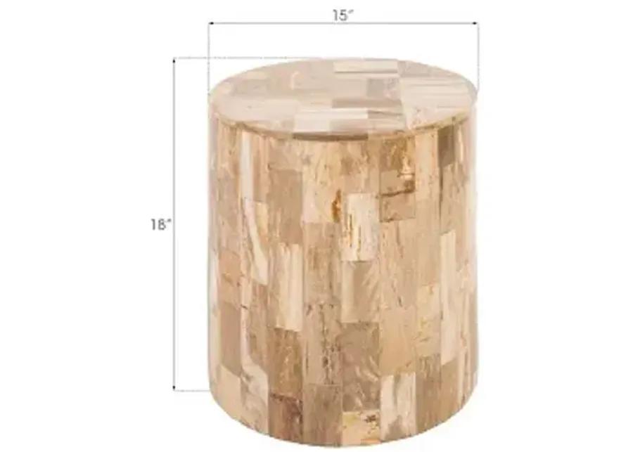 petrified laminate stool, natural