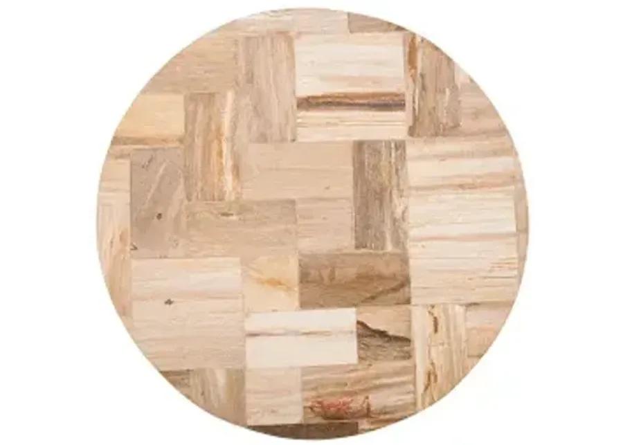 petrified laminate stool, natural