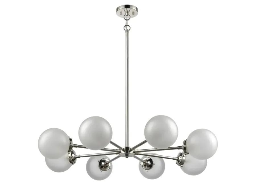 Boudreaux 36" Wide 8-Light Chandelier - Polished Nickel