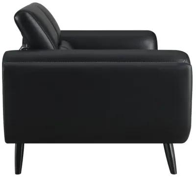 Shania 2-piece Track Arms Living Room Set Black