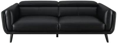 Shania 2-piece Track Arms Living Room Set Black