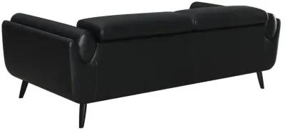 Shania 2-piece Track Arms Living Room Set Black