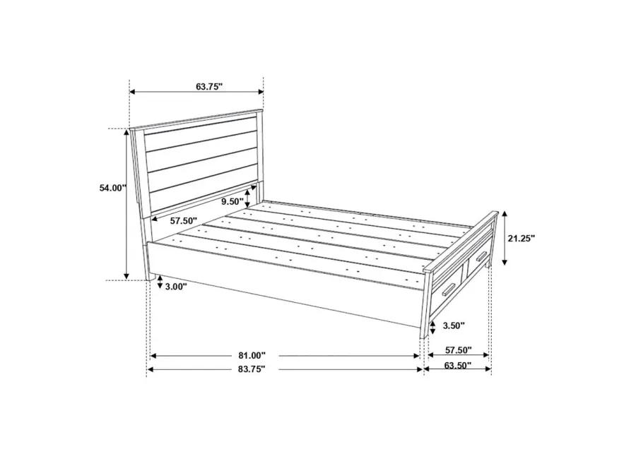 Woodmont Queen Storage Bed Rustic Golden Brown