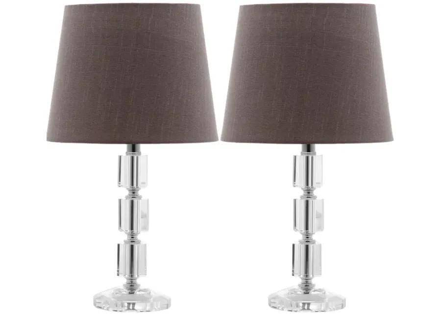 Erin 16-Inch H Crystal Cube Lamp - Set of 2