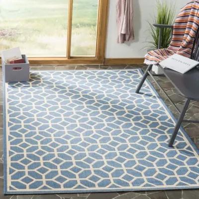 LINDEN 127 Collection LND127M-5 Blue / Creme 5'-3" X 7'-6"