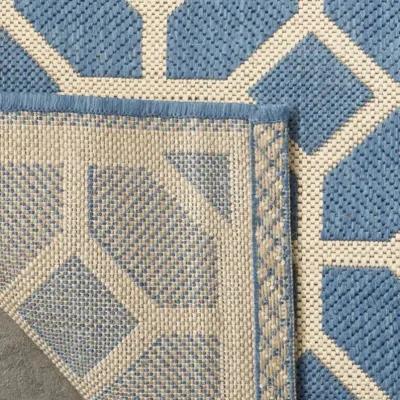 LINDEN 127 Collection LND127M-5 Blue / Creme 5'-3" X 7'-6"