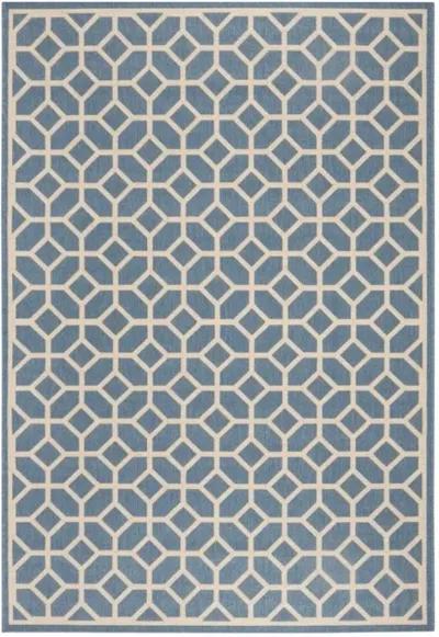 LINDEN 127 Collection LND127M-5 Blue / Creme 5'-3" X 7'-6"