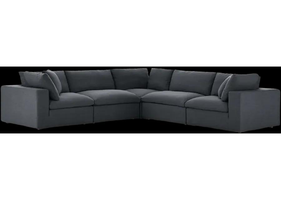 Commix Down Filled Overstuffed 5-Piece Sectional Sofa Set