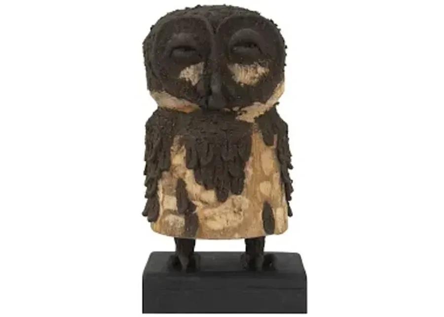 girl owl, carved animal