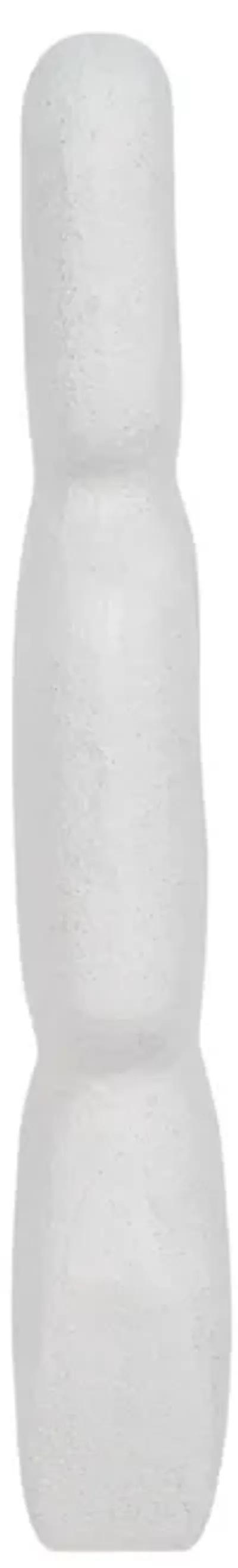 15" Textured Open Cut-out Totem Object, White