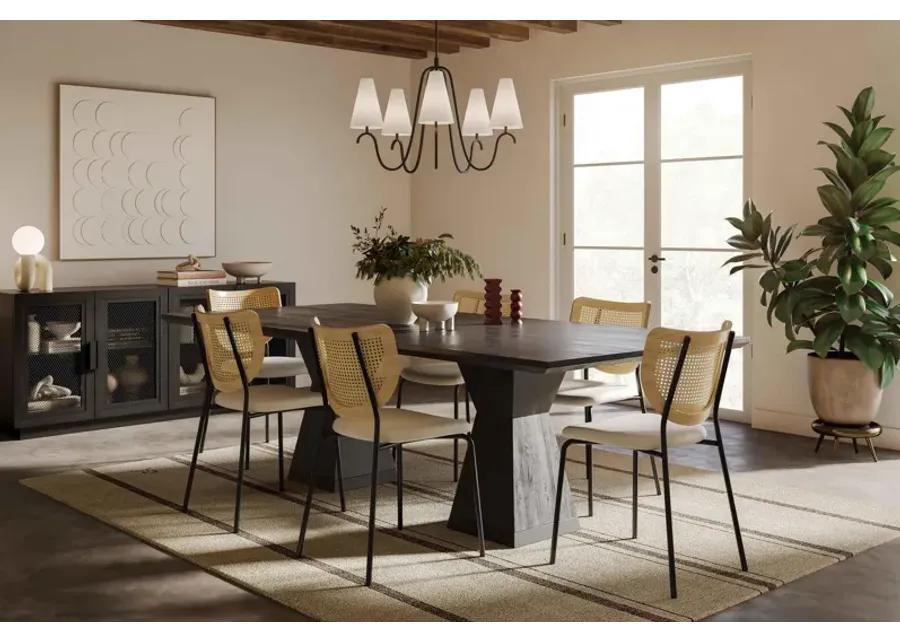 Nolan Black Wood Dining Table