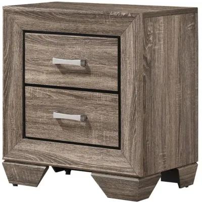 Kauffman 2-drawer Nightstand Washed Taupe