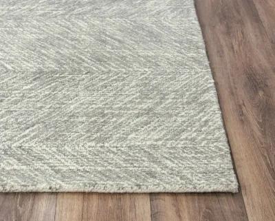 Etchings Gray Geometric  Wool 8'6" x 11'6" Rectangle Rug