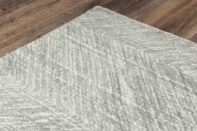 Etchings Gray Geometric  Wool 8'6" x 11'6" Rectangle Rug