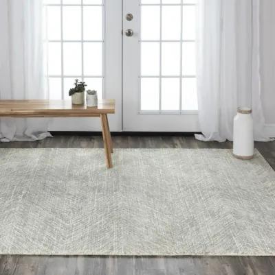 Etchings Gray Geometric  Wool 8'6" x 11'6" Rectangle Rug