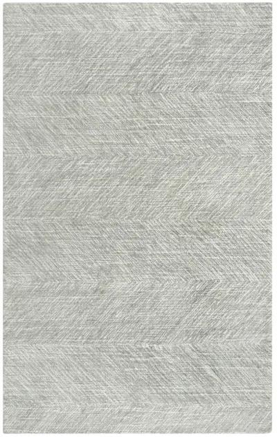 Etchings Gray Geometric  Wool 8'6" x 11'6" Rectangle Rug