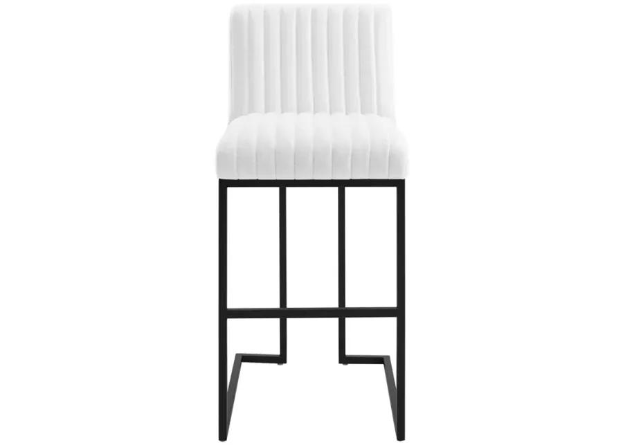 Indulge Channel Tufted Fabric Bar Stool