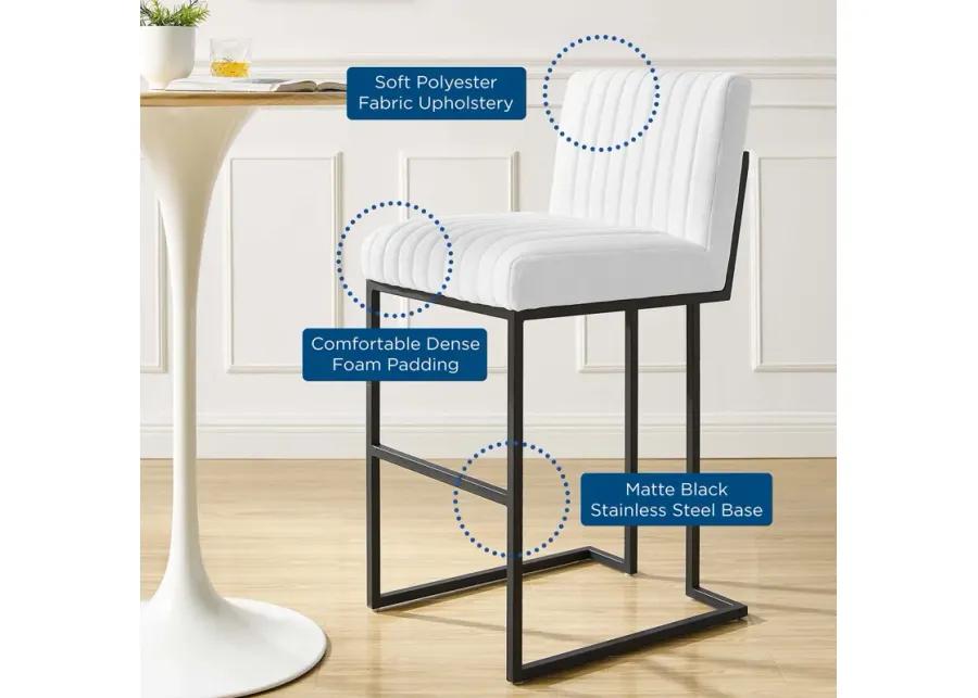 Indulge Channel Tufted Fabric Bar Stool