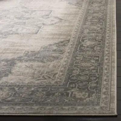 Brentwood 865 Cream / Grey 2' X 14' Runner Powerloomed Rug