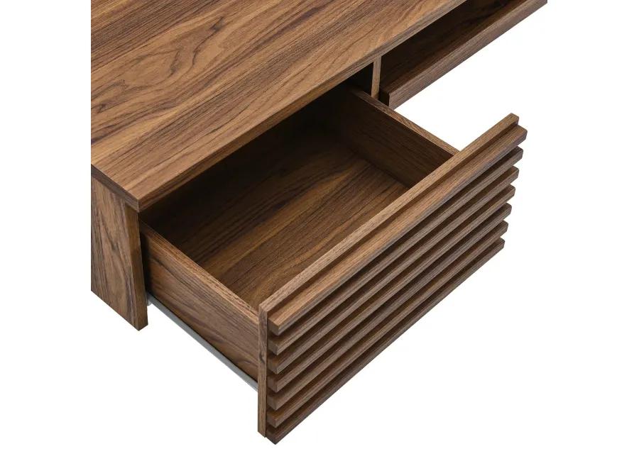 Render Wall Mount Wood Office Desk