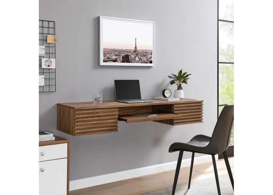 Render Wall Mount Wood Office Desk