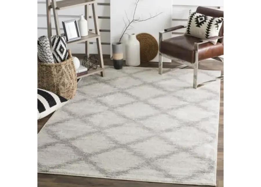 Adirondack Contemporary Ivory / Silver 9' X 12' Powerloomed Rug