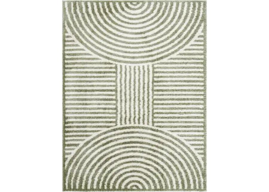 Fossay Shag FSG-2333 5'3" x 7' Machine Woven Rug