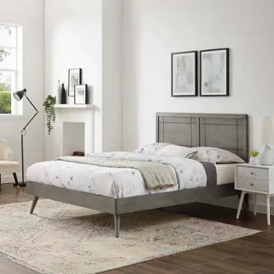 Marlee Twin Wood Platform Bed With Splayed Legs