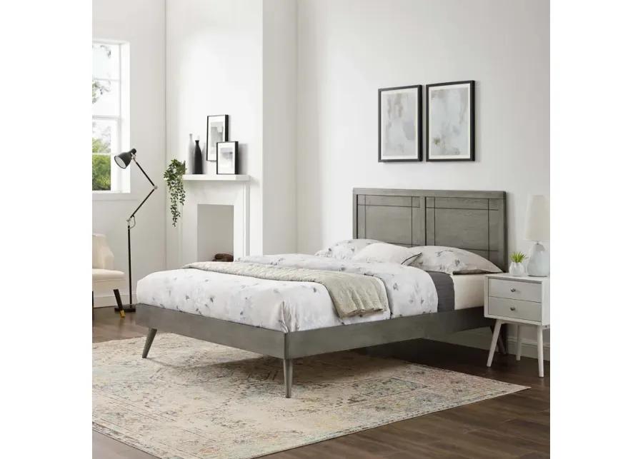 Marlee Twin Wood Platform Bed With Splayed Legs