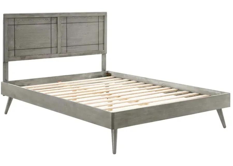 Marlee Twin Wood Platform Bed With Splayed Legs