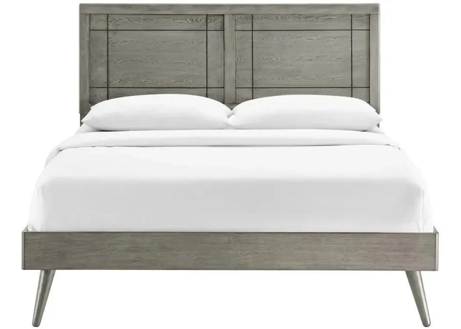 Marlee Twin Wood Platform Bed With Splayed Legs