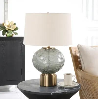 Lunia Gray Glass Table Lamp