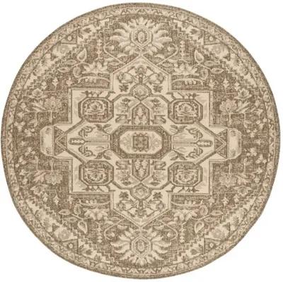 LINDEN 138 Collection LND138A-4R Cream / Beige 4' X 4' Round