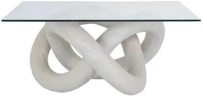 Knotty Coffee Table - White