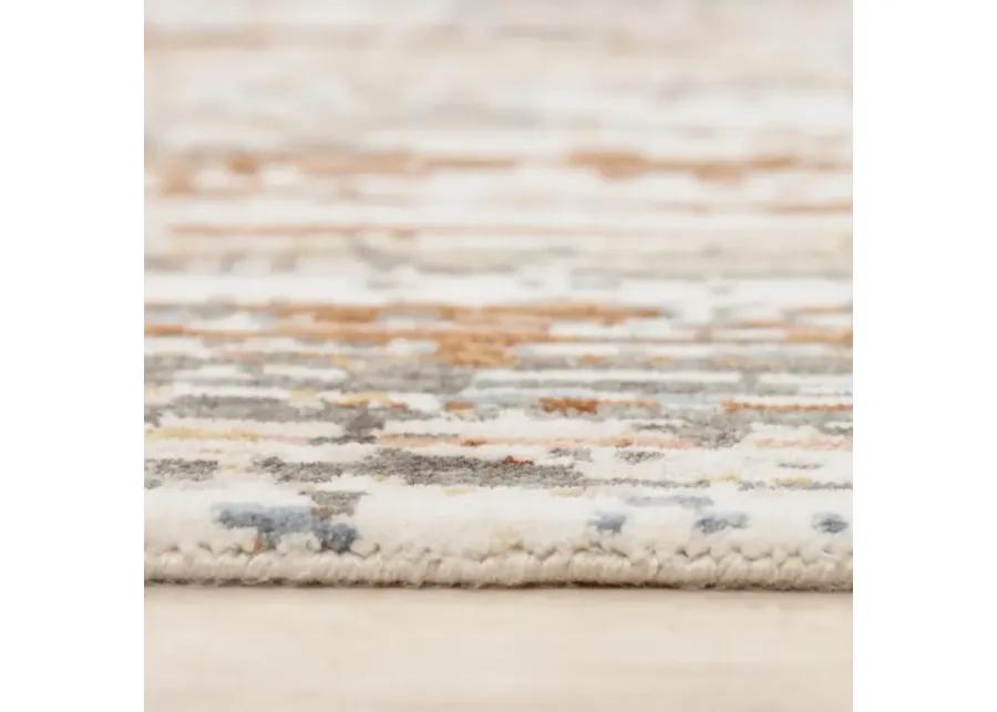 Jasper beige/Multi Abstract Recycled Polyester 2'6" x 8' Runner Rug