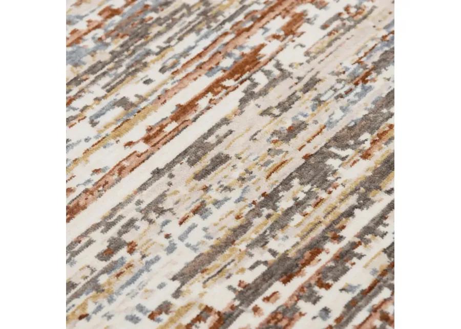 Jasper beige/Multi Abstract Recycled Polyester 2'6" x 8' Runner Rug