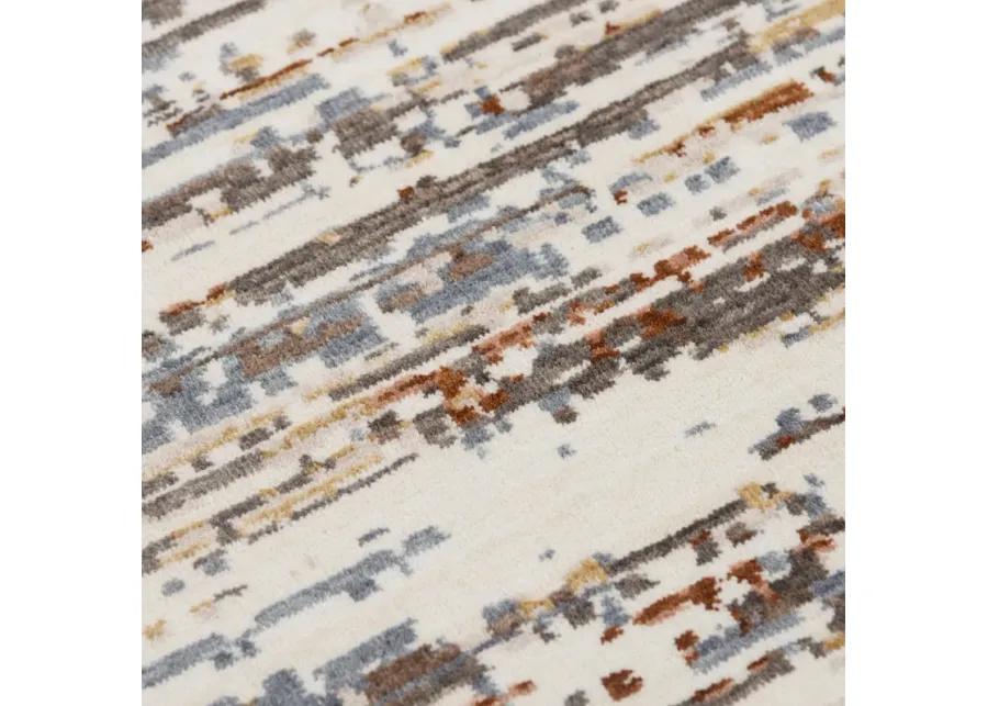 Jasper beige/Multi Abstract Recycled Polyester 2'6" x 8' Runner Rug