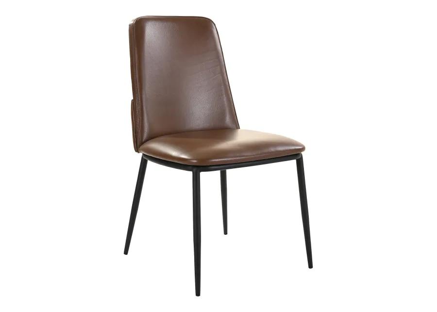 DOUGLAS DINING CHAIR DARK BROWN-SET OF TWO