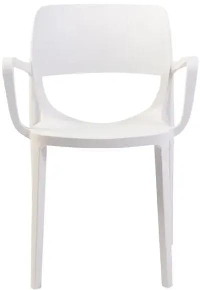 Bella Set of 4 Stackable Armchair-White