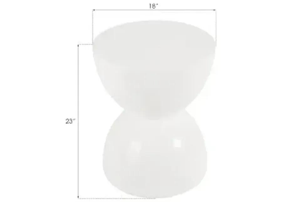 totem stool, white gel coat, lg