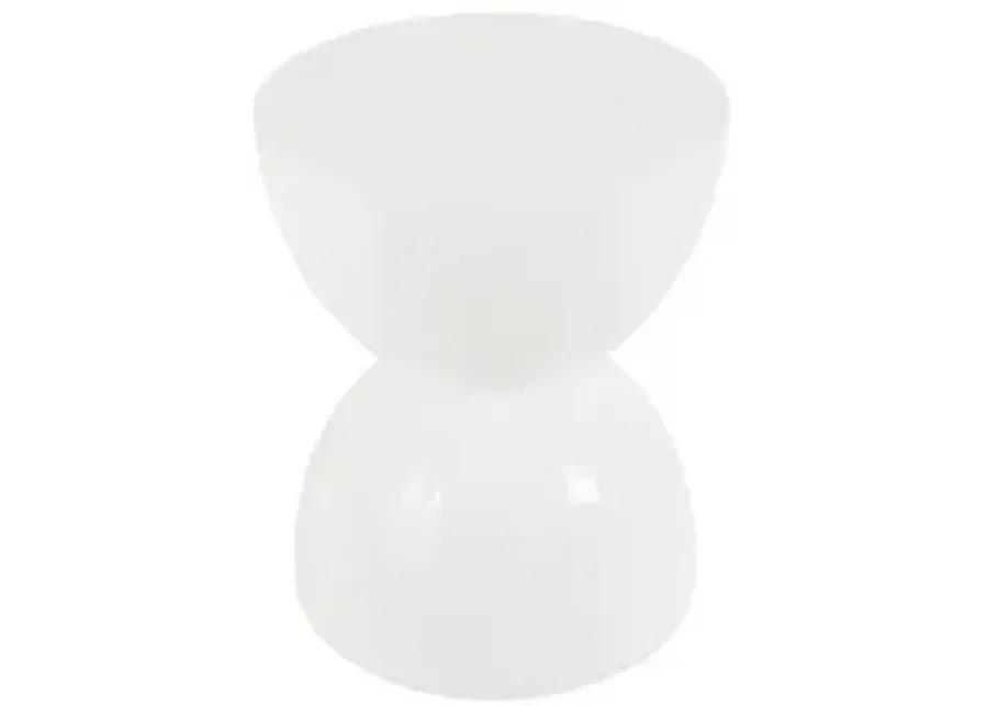 totem stool, white gel coat, lg